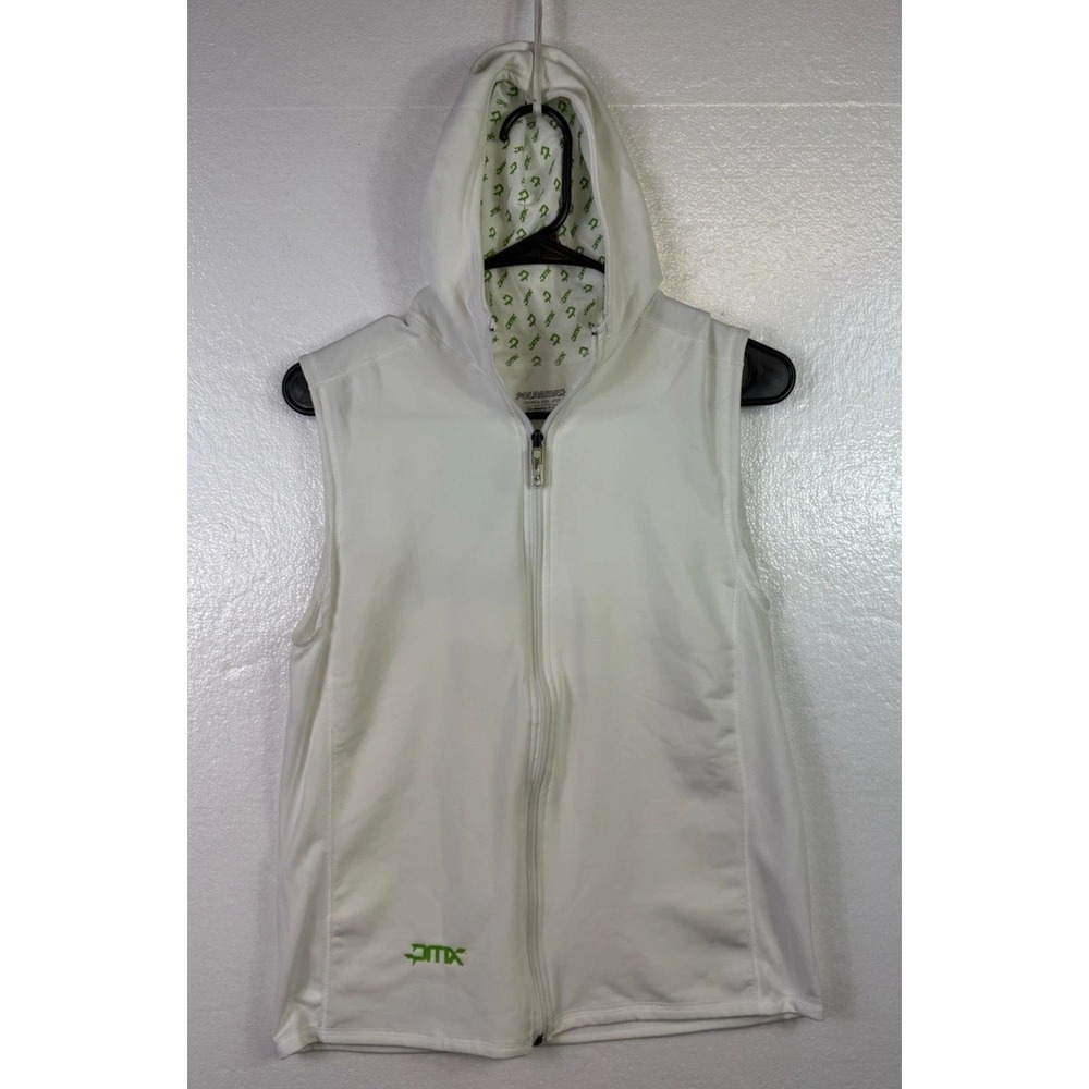 Polarmax Hoodie Women's Sz‎ M White Acclimate Dry Sport Vest Zip Up School USA